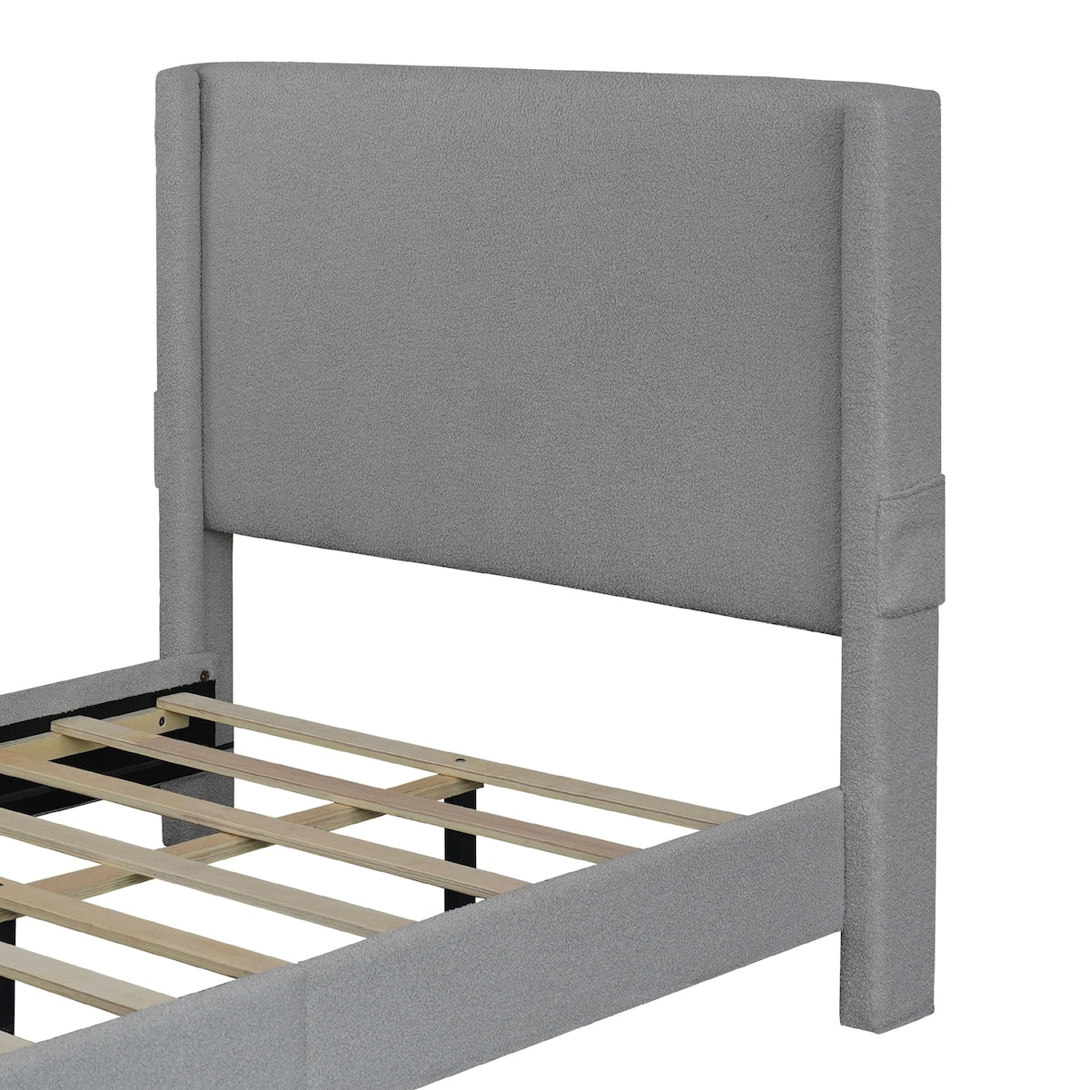 Boucle Twin Size Upholstered Bed