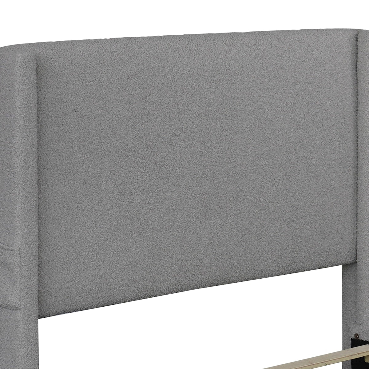 Boucle Twin Size Upholstered Bed
