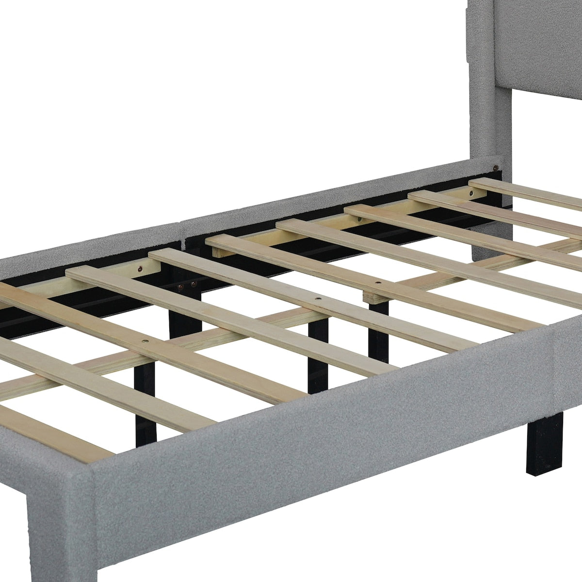 Boucle Twin Size Upholstered Bed