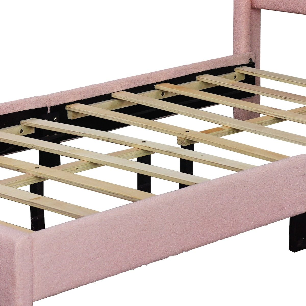 Boucle Twin Size Upholstered Bed