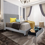 Boucle Twin Size Upholstered Bed