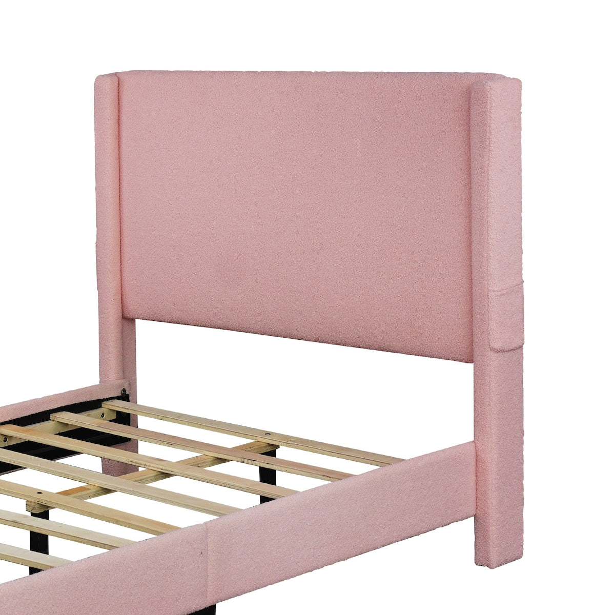 Boucle Twin Size Upholstered Bed