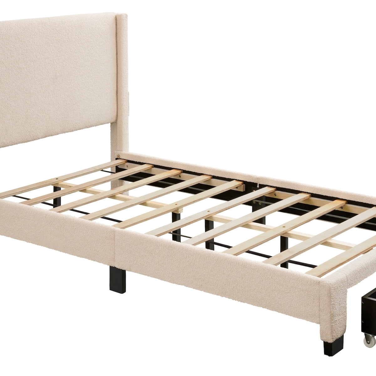 Boucle Twin Size Upholstered Bed