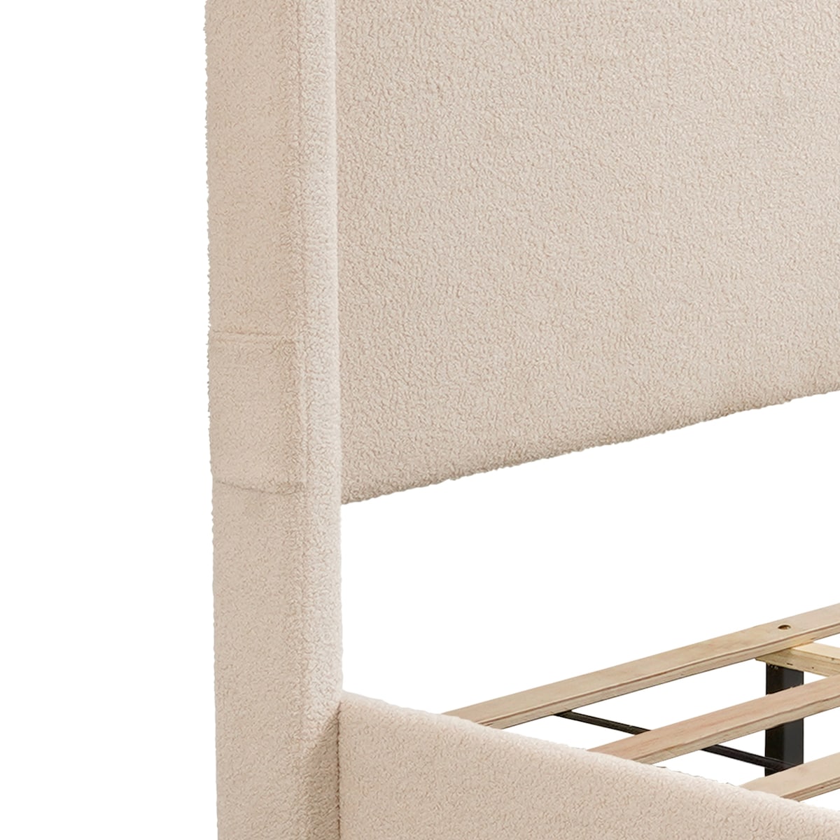 Boucle Twin Size Upholstered Bed