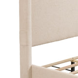 Boucle Twin Size Upholstered Bed
