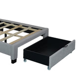 Boucle Twin Size Upholstered Bed