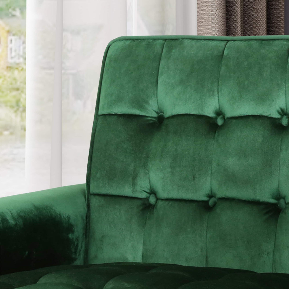 Bourchier Button-tufted Velvet Armchair by Christopher Knight Home