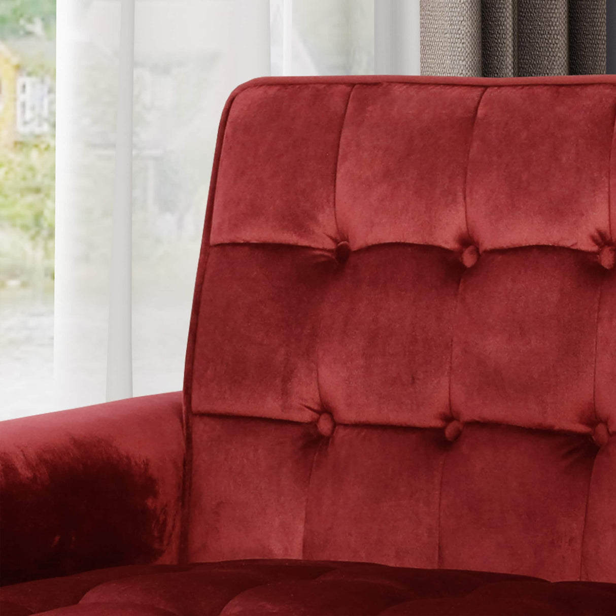 Bourchier Button-tufted Velvet Armchair by Christopher Knight Home
