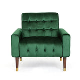 Bourchier Button-tufted Velvet Armchair by Christopher Knight Home