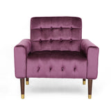 Bourchier Button-tufted Velvet Armchair by Christopher Knight Home