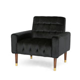Bourchier Button-tufted Velvet Armchair by Christopher Knight Home