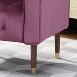 Bourchier Button-tufted Velvet Armchair by Christopher Knight Home