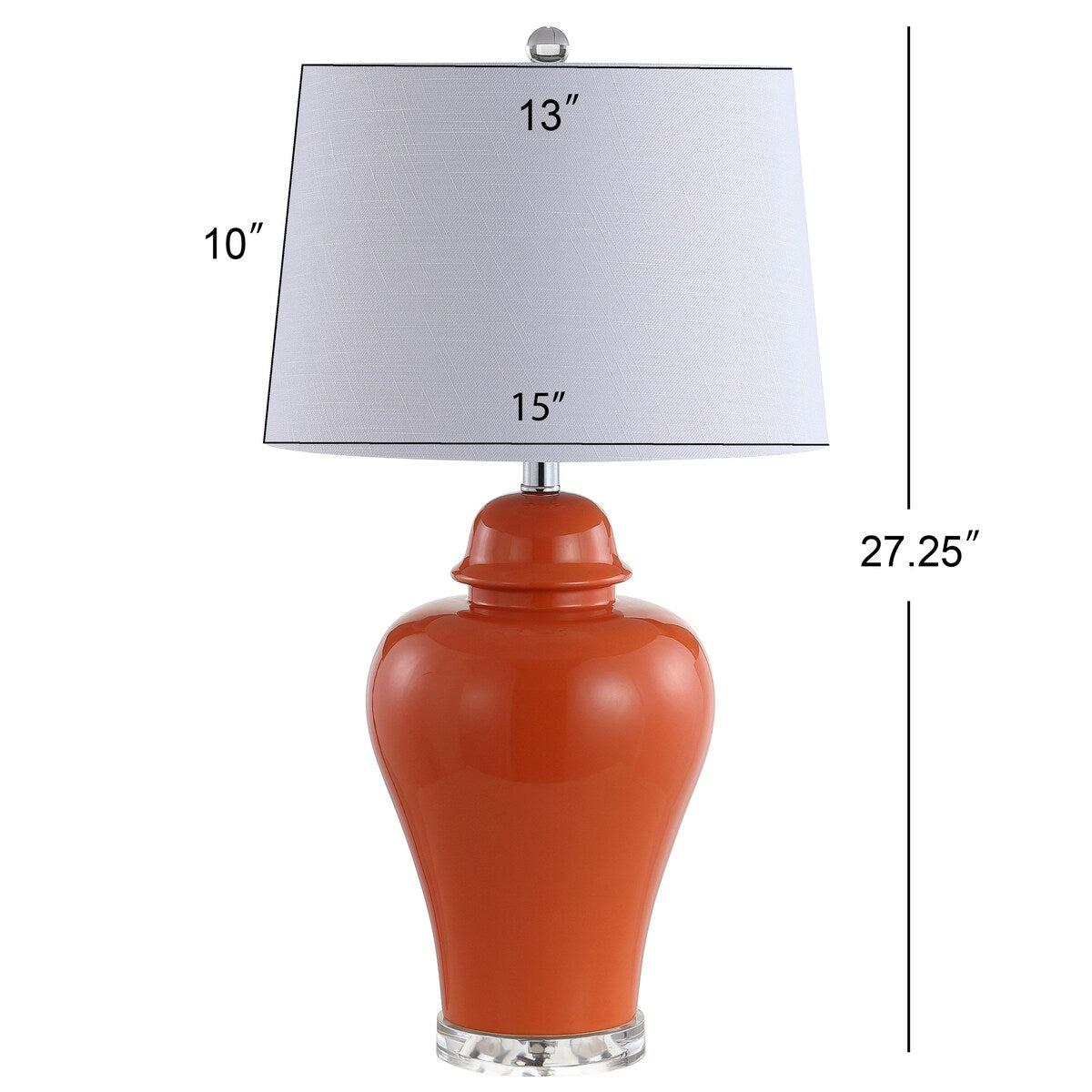 Bowen 27" Ceramic Urn LED Table Lamp, Grey (Set of 2) by JONATHAN Y
