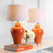 Bowen 27" Ceramic Urn LED Table Lamp, Grey (Set of 2) by JONATHAN Y