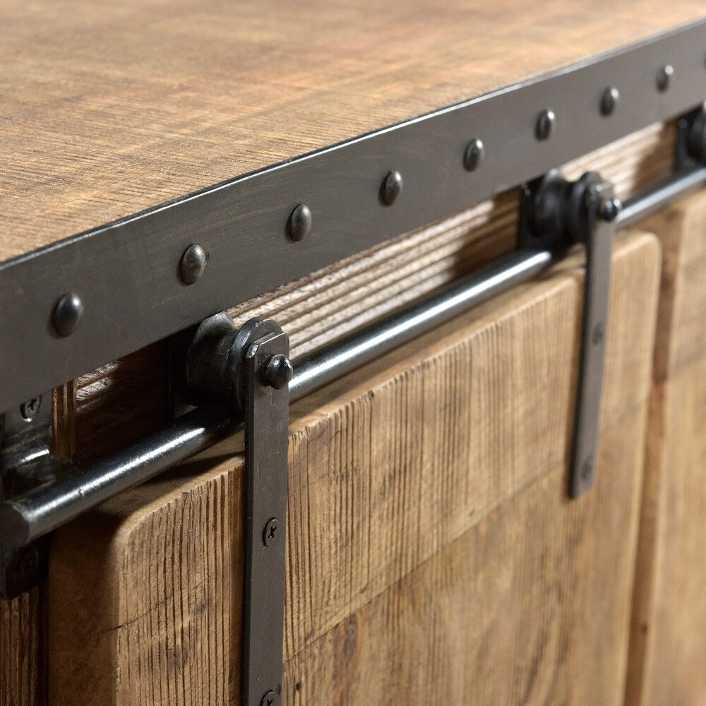 Bowery Modern Industrial Mango Wood TV Stand by Christopher Knight Home