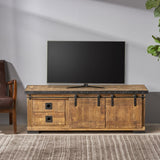 Bowery Modern Industrial Mango Wood TV Stand by Christopher Knight Home