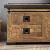 Bowery Modern Industrial Mango Wood TV Stand by Christopher Knight Home