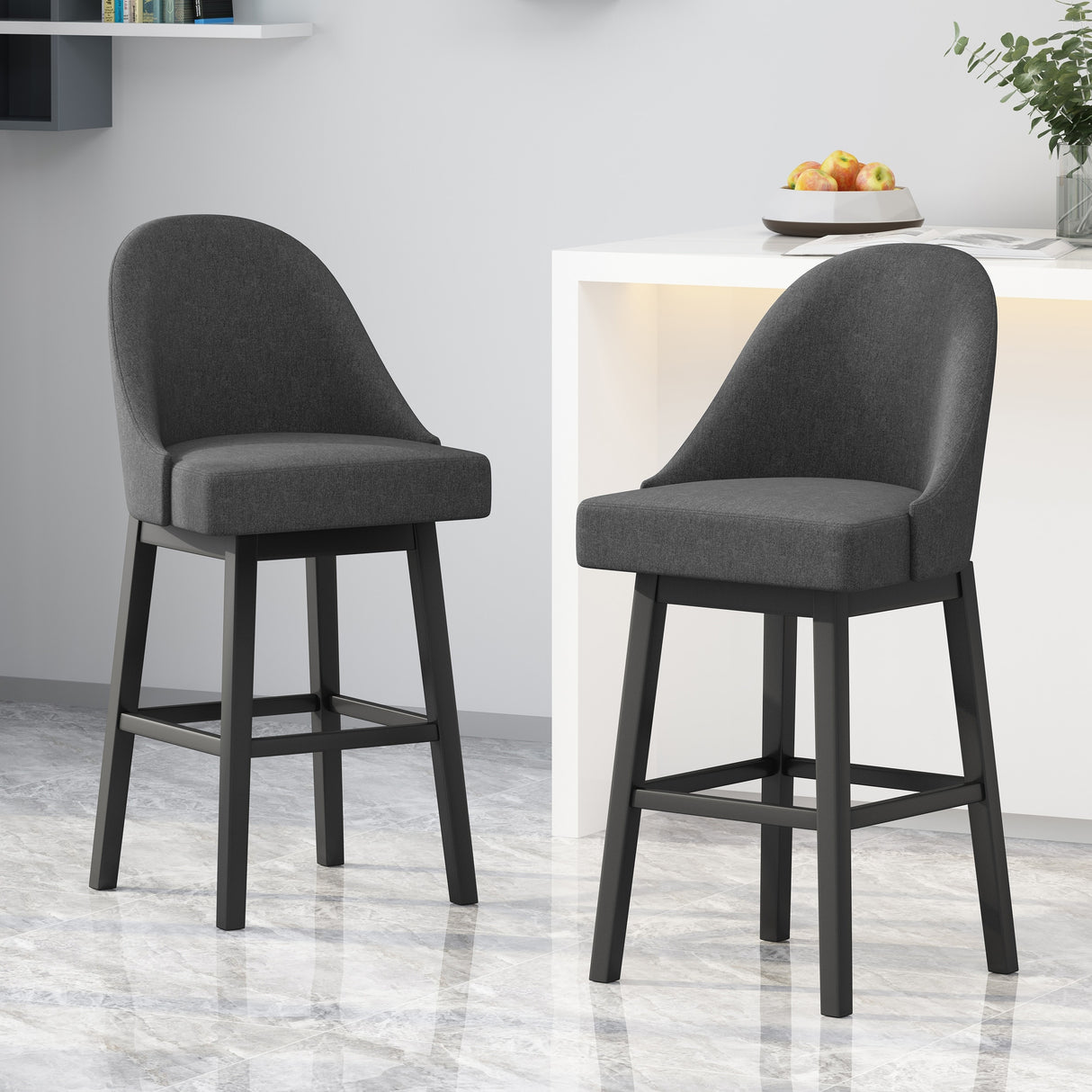 Boyd Swivel Bar Stool (Set of 2) by Christopher Knight Home