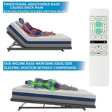 Boyd Sleep Full Body Incline Adjustable Bed Frame, Power Adjustable Base for Side Sleepers, Timed Massage, Anti-Snore