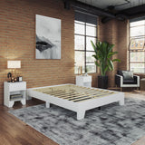 Boyd Sleep Lugano Wood Platform Bed Frame, Modern No Headboard Design, Easy Assembly