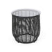 Boynton Outdoor Wicker Side Table with Tempered Glass Top by Christopher Knight Home - 15.50" W x 15.50" L x 15.50" H