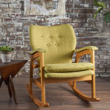 Braant Mid Century Fabric Rocking Chair by Christopher Knight Home