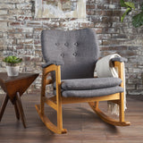 Braant Mid Century Fabric Rocking Chair by Christopher Knight Home