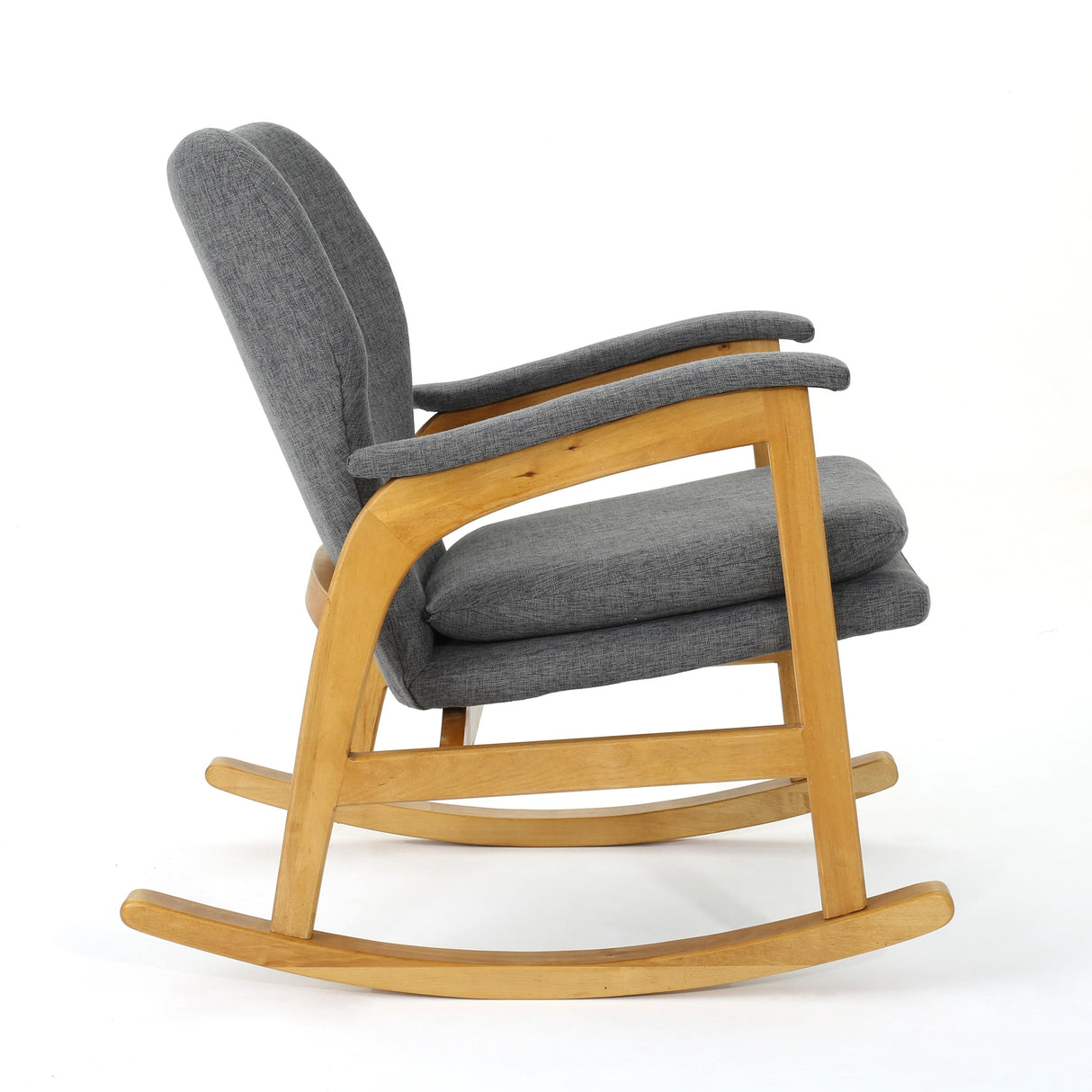 Braant Mid Century Fabric Rocking Chair by Christopher Knight Home