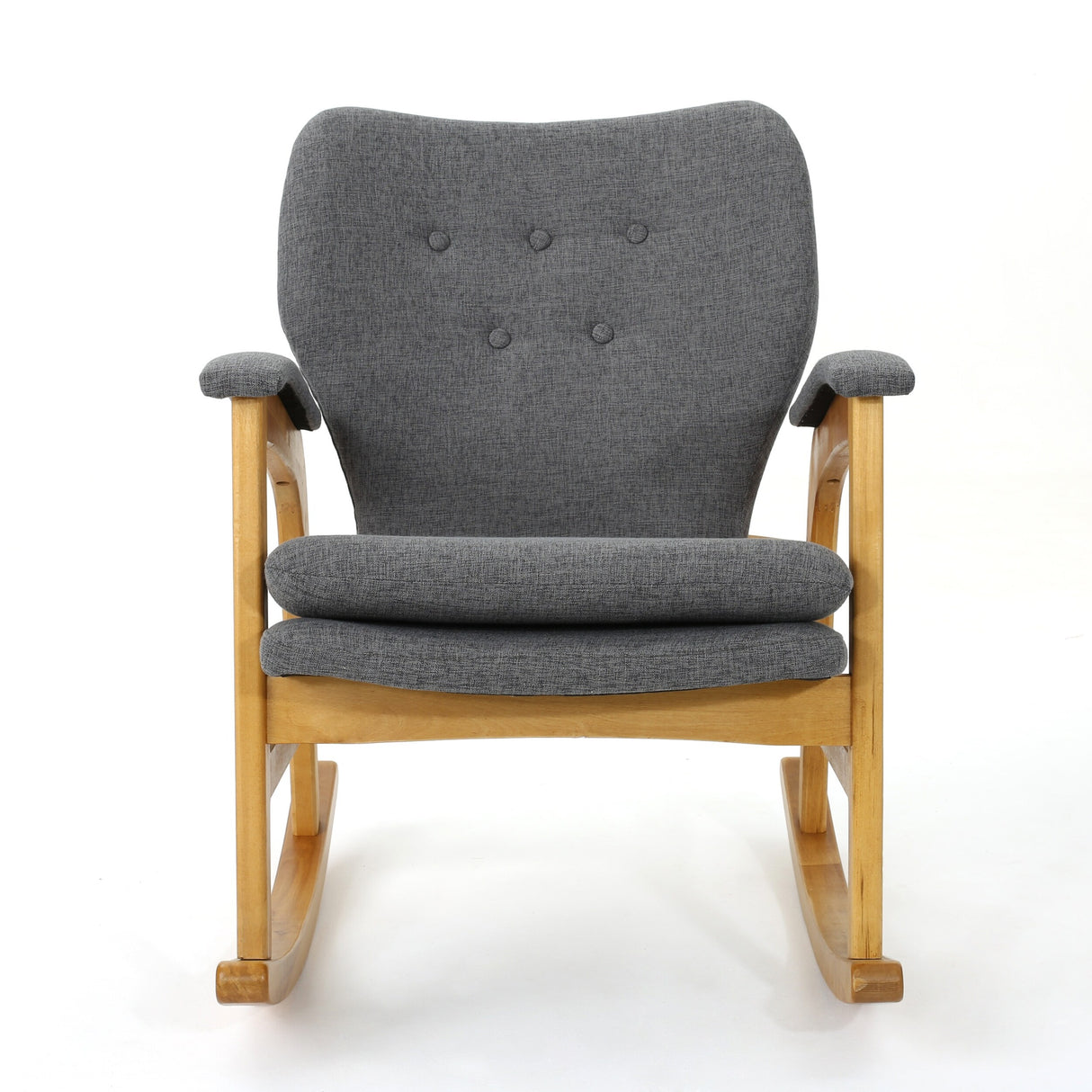 Braant Mid Century Fabric Rocking Chair by Christopher Knight Home