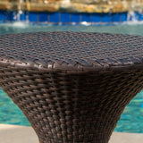 Bradford Outdoor 3-Piece Round Wicker Chat Set by Christopher Knight Home