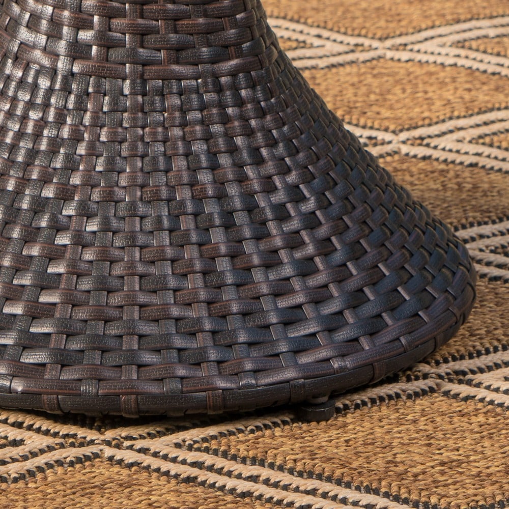 Bradford Outdoor 3-Piece Round Wicker Chat Set by Christopher Knight Home