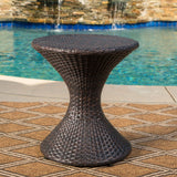 Bradford Outdoor 3-Piece Round Wicker Chat Set by Christopher Knight Home