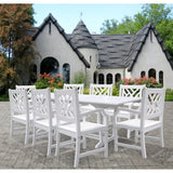 Bradley Rectangular Extension Table and Armchair Outdoor Wood Dining Set