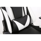 Brage Living PU Leather Racing Gaming Chair with Headrest Lumbar Support and Retractable Footrest