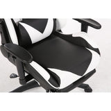 Brage Living PU Leather Racing Gaming Chair with Headrest Lumbar Support and Retractable Footrest