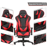 Brage Living PU Leather Racing Gaming Chair with Headrest Lumbar Support and Retractable Footrest