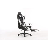 Brage Living PU Leather Racing Gaming Chair with Headrest Lumbar Support and Retractable Footrest