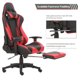 Brage Living PU Leather Racing Gaming Chair with Headrest Lumbar Support and Retractable Footrest