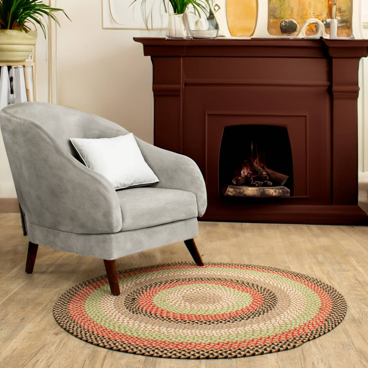Braided Farmhouse Cotton Reversible Area Rug