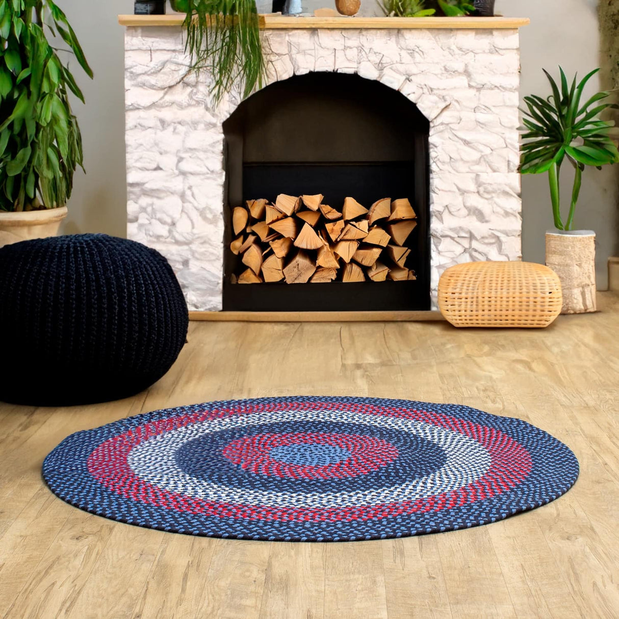 Braided Farmhouse Cotton Reversible Area Rug