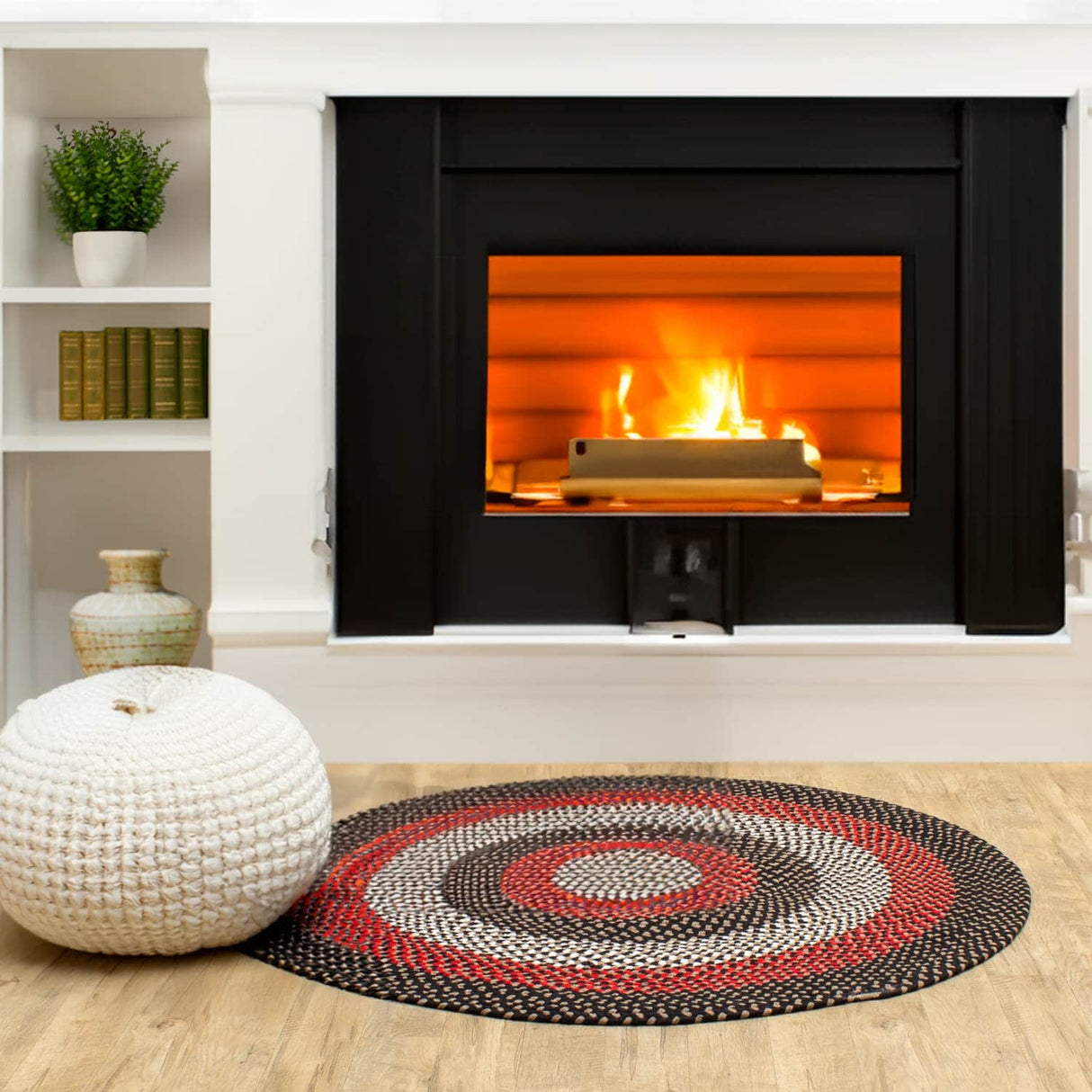 Braided Farmhouse Cotton Reversible Area Rug