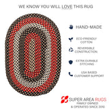 Braided Farmhouse Cotton Reversible Area Rug
