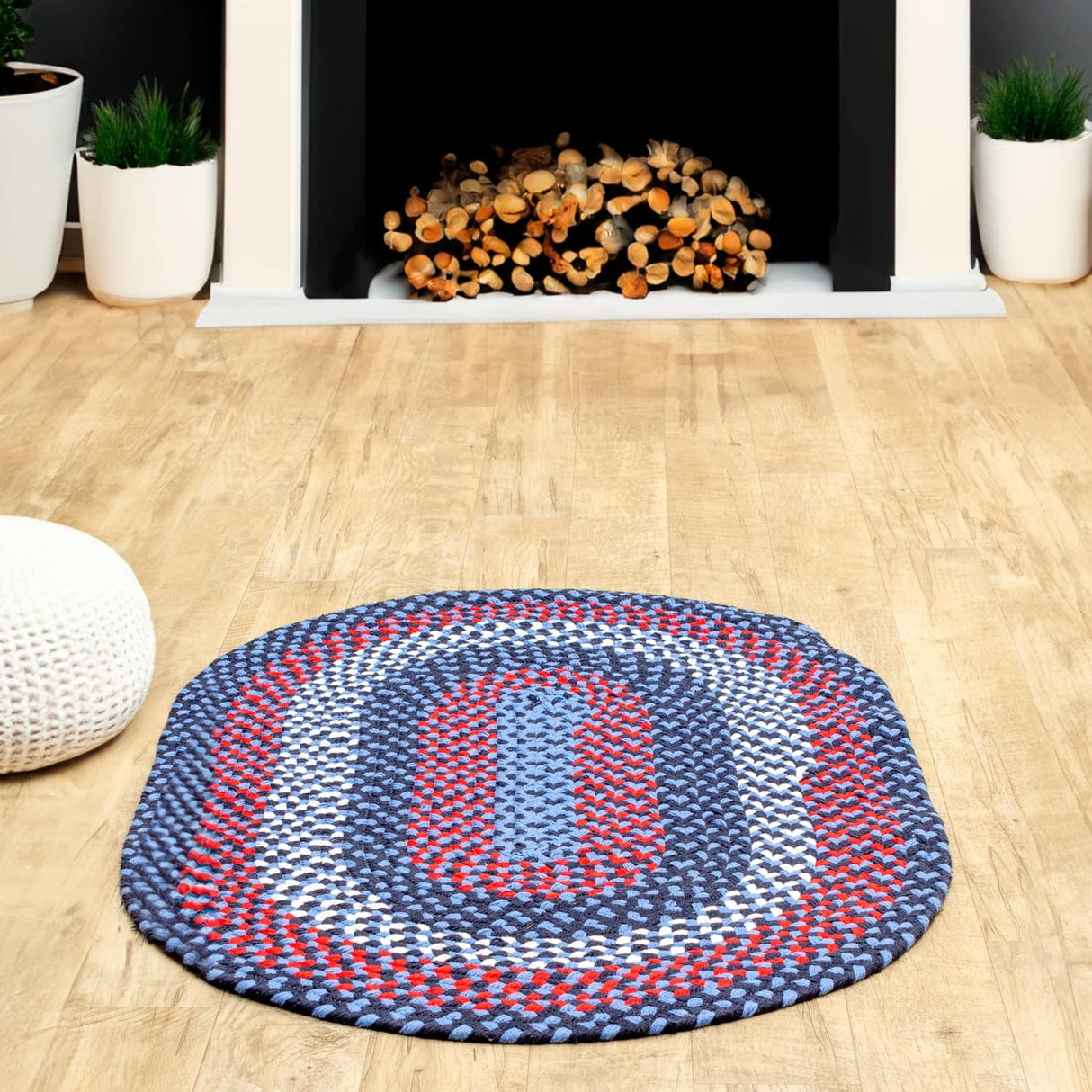 Braided Farmhouse Cotton Reversible Area Rug