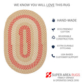 Braided Farmhouse Cotton Reversible Area Rug