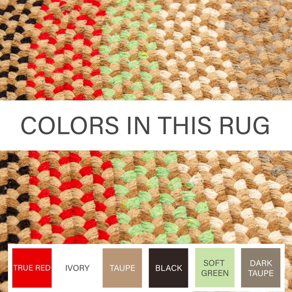 Braided Farmhouse Cotton Reversible Area Rug