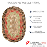 Braided Farmhouse Cotton Reversible Area Rug