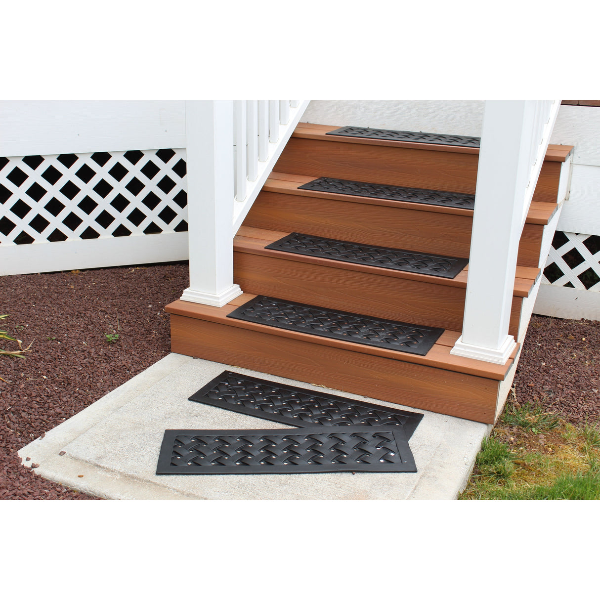 Braided Indoor Rubber Stair Treads (pack of 6) - 30 x 9
