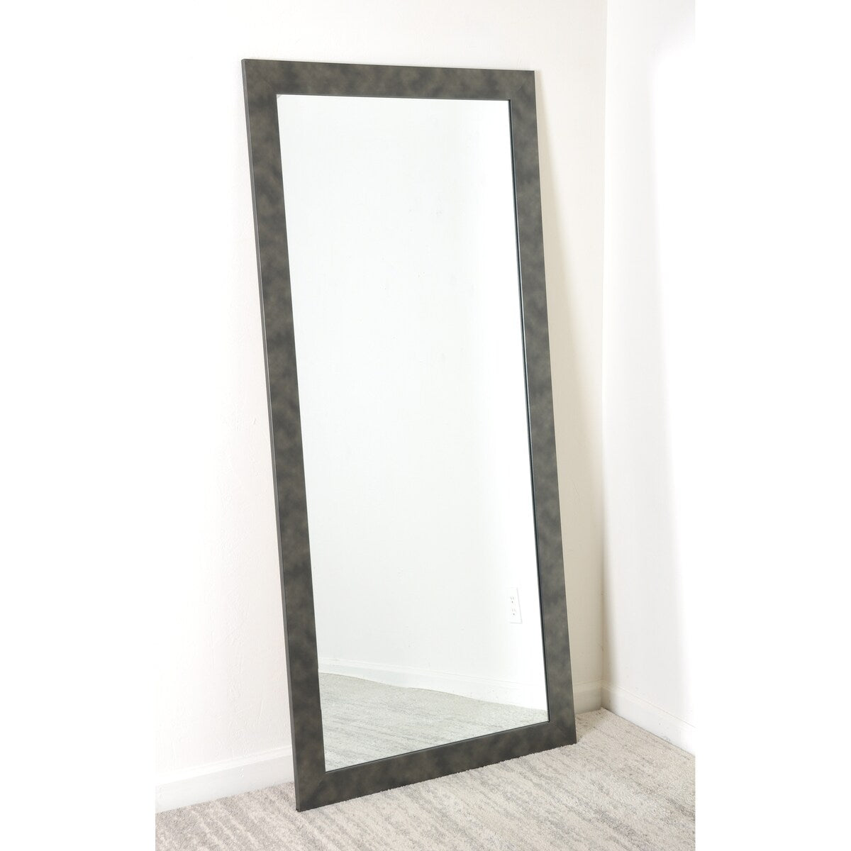 BrandtWorks Clouded Gunmetal Framed Floor Mirror