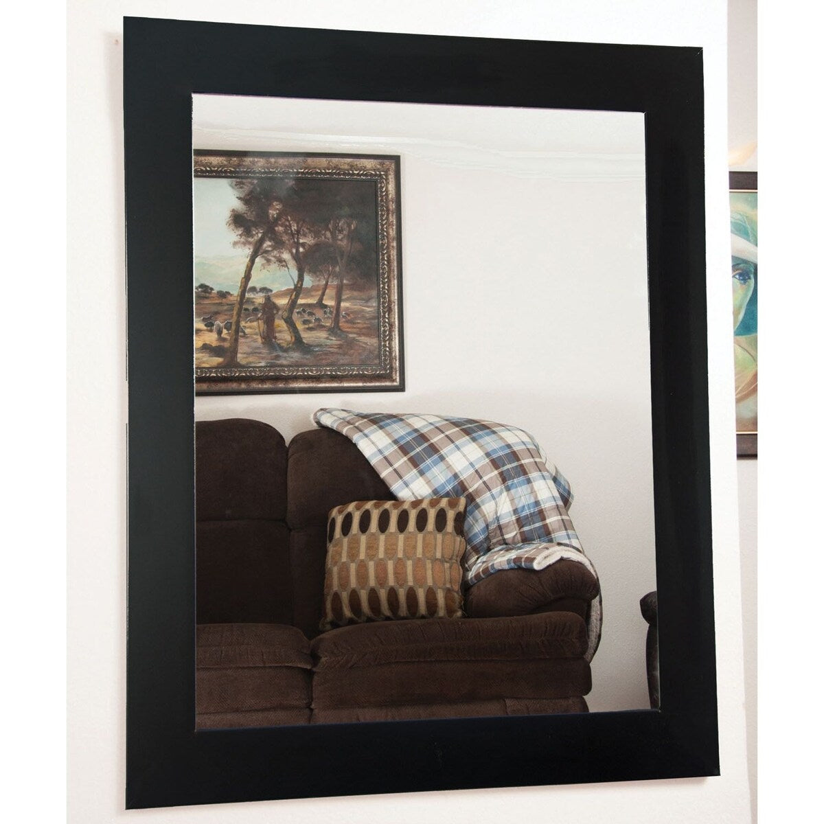 BrandtWorks Matte Black Wall Mirror 32" x 50" - 32" x 50"