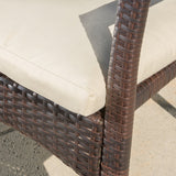 Brandywine Outdoor 6-Piece Rectangle Wicker Wood Dining Set by Christopher Knight Home